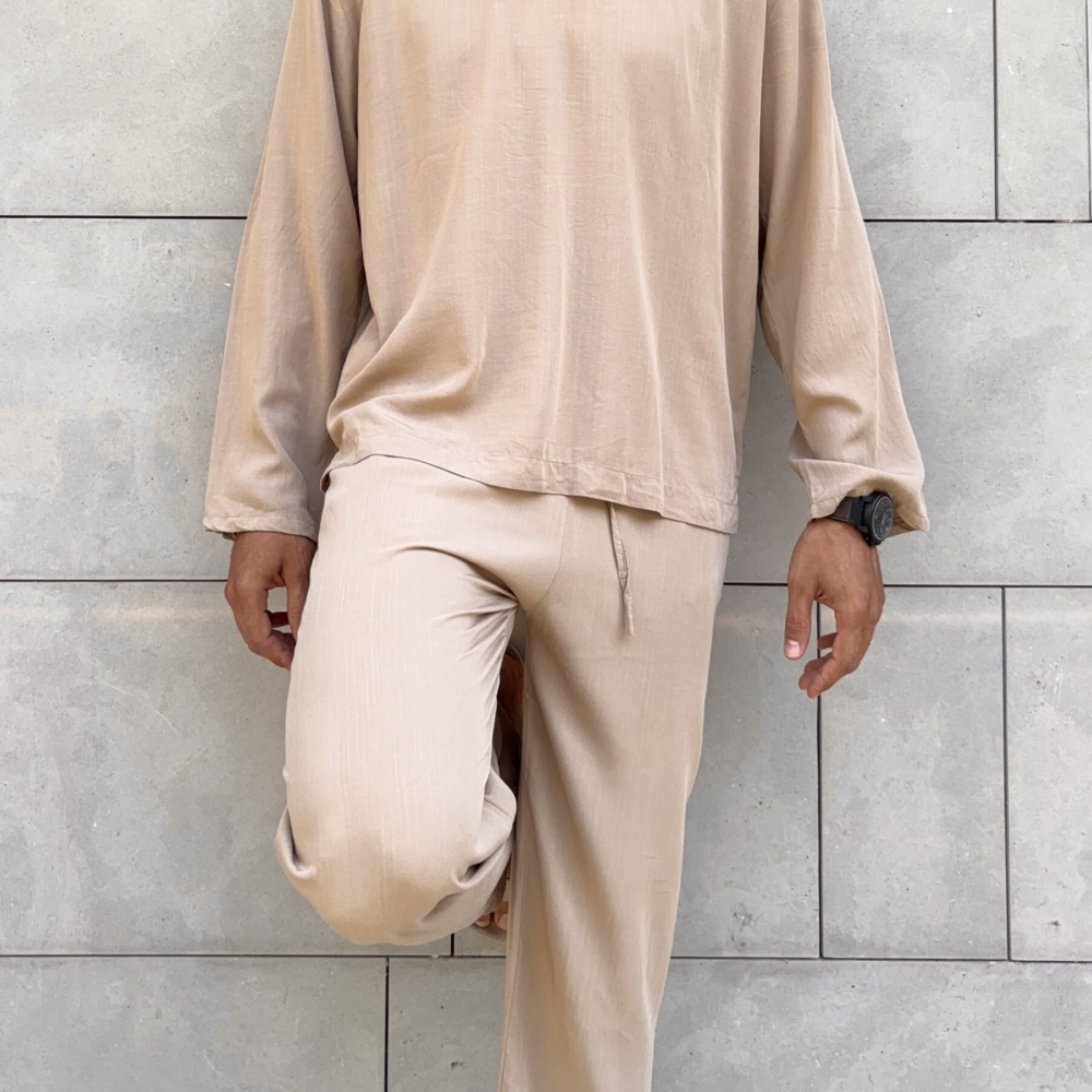 Ensemble Homme Lin Beige