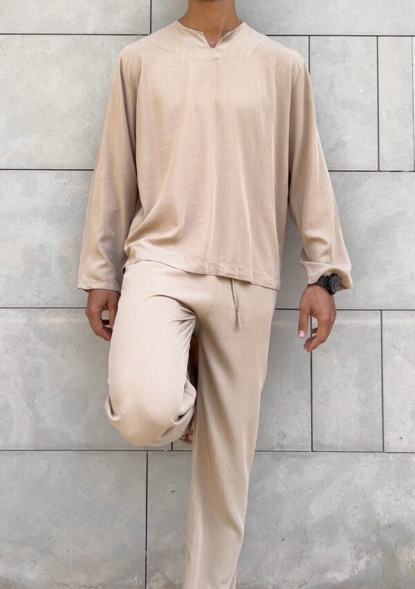 Ensemble Homme Lin Beige